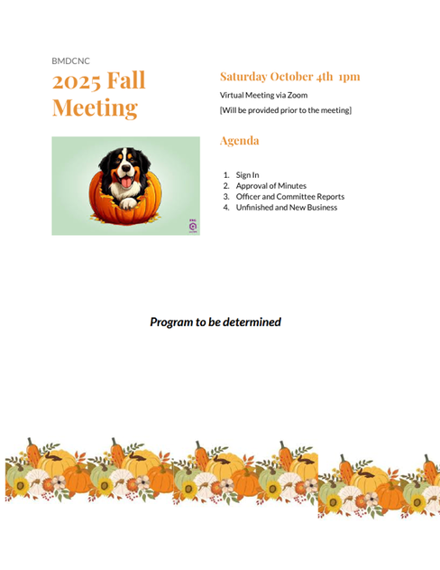 2025 BMDCNC Fall Meeting Flyer